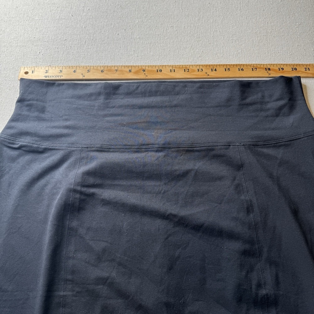 Lori Goldstein Women's Black Cotton Stretch Midi A-line Skirt Plus Size 1X - Picture 5 of 7